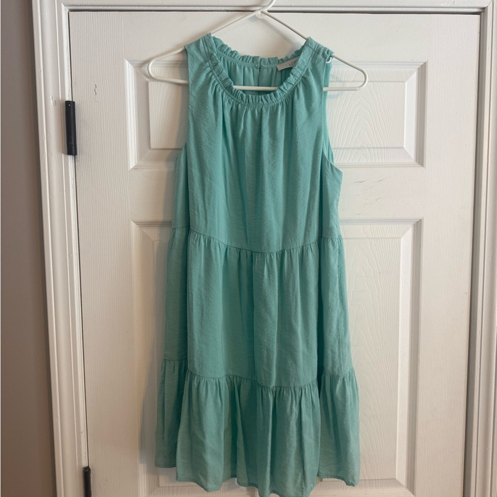 LOFT Aqua Sleeveless Dress